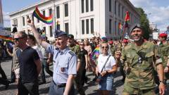 Didrik Lindeberg Sand deltok i Pride paraden under Oslo Pride 2023 i Oslo