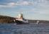 KNM Otto Sverdrup, flaggskip SNMG1 og FGS Donau, Flaggskip SNMCMG1 seiler ut oslofjorden. // HNoMS Otto Sverdrup, flagship SNMG1 and FGS Donau, Flagship SNMCMG1 sails out the fjord of Oslo.