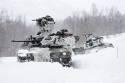 CV9030N stormpanservogn med Remote Weapon Stations fra Telematk bataljon under taktisk tilbakeflytting under vinter øvelsen Cold Response 2020