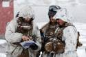 Marines fra US Marine Corps under en landsettingsoperasjon på vinter øvelsen Cold Response 2020